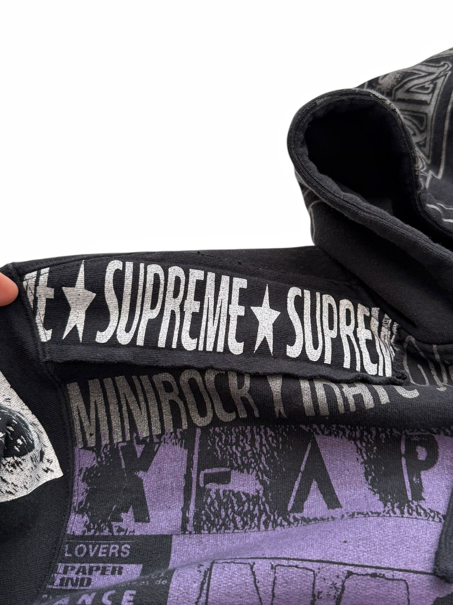 Collage Patchwork Zip Hoodie