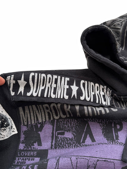 Collage Patchwork Zip Hoodie