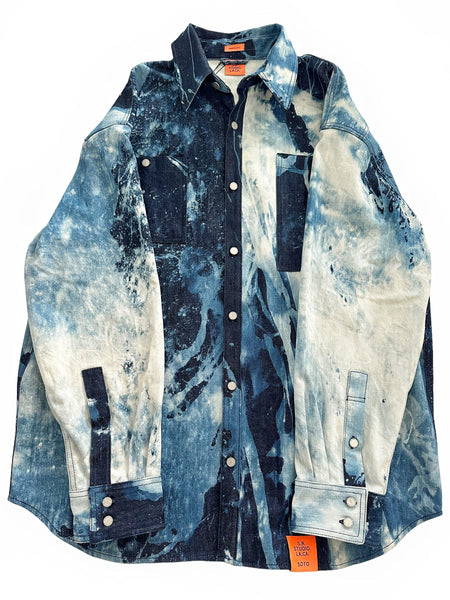 2019 SOTO Indigo Bleach Denim Workshirt