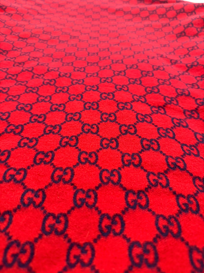 Red Wool Flannel Overshirt Padded Shirt