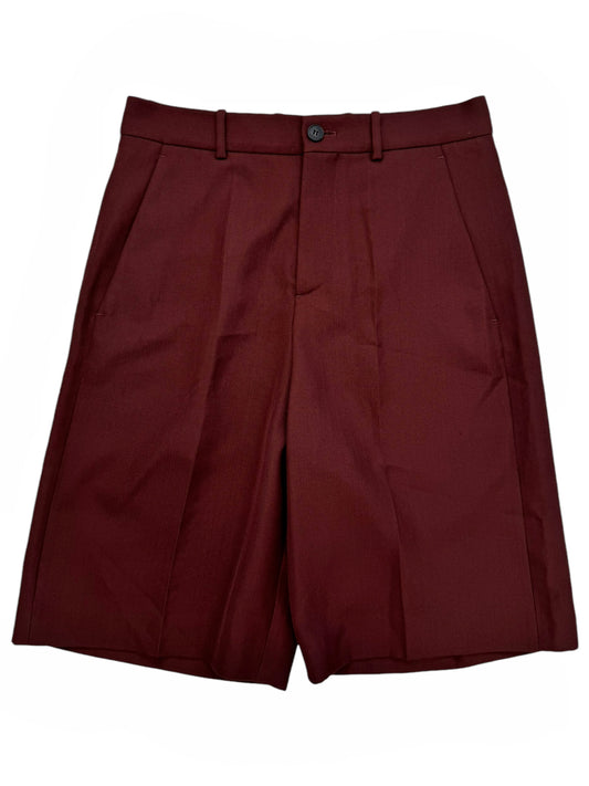 Wool Pressed Pleated Trouser Short