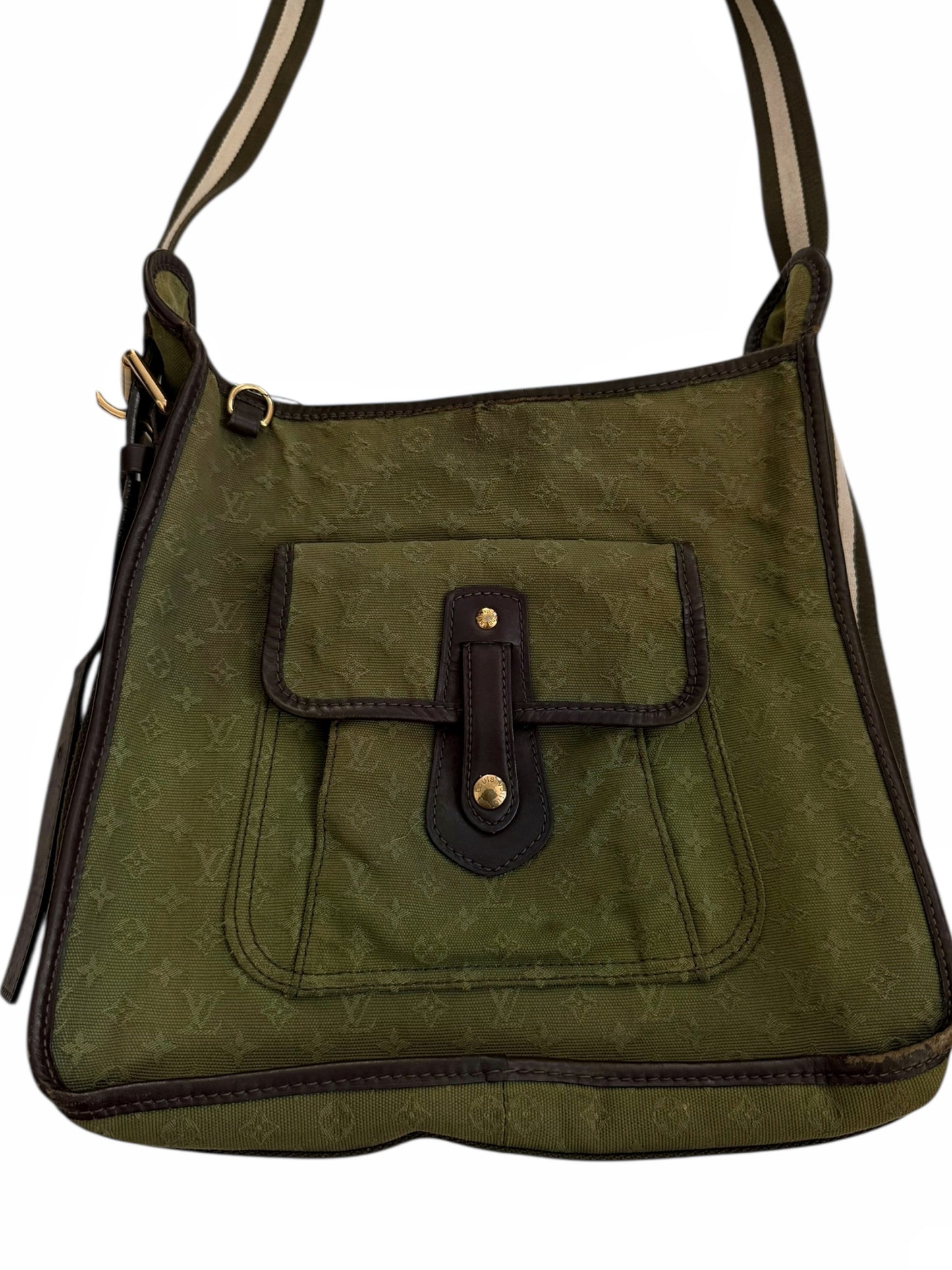 Denim Canvas Monogram Messenger