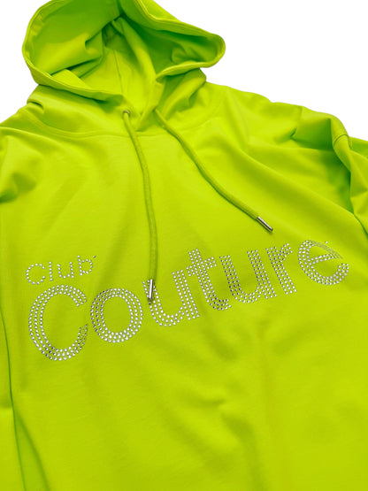 Club Couture Crystal Giant Green Hoodie