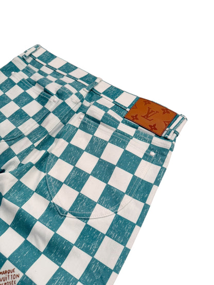 Scribble Damier Checkerboard Pant