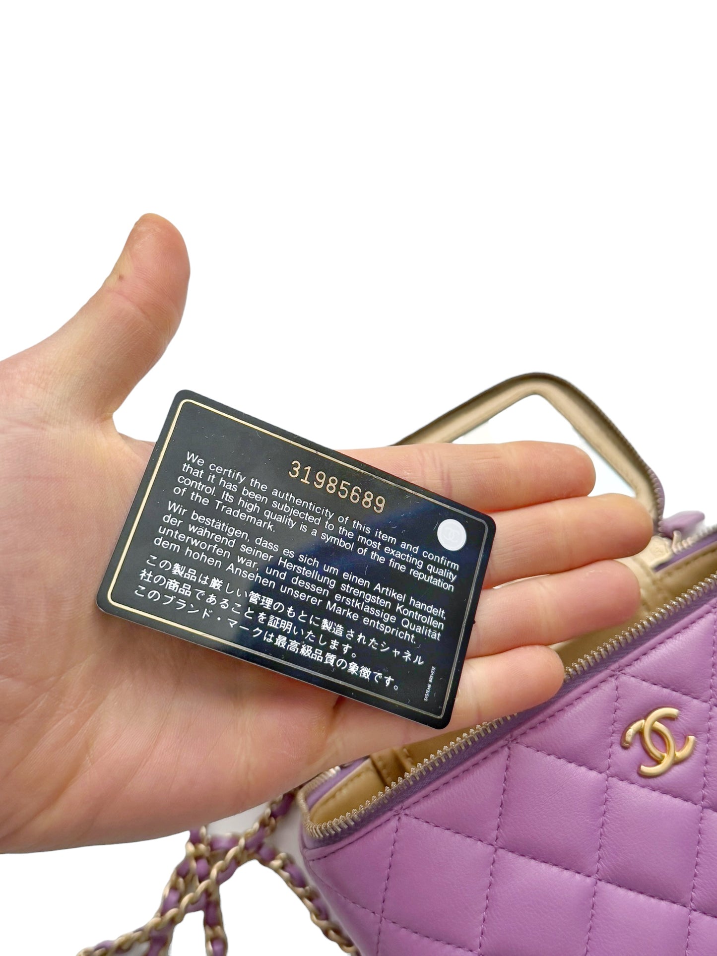 2022 Sheepskin Pink Pearl Chain Square Bag