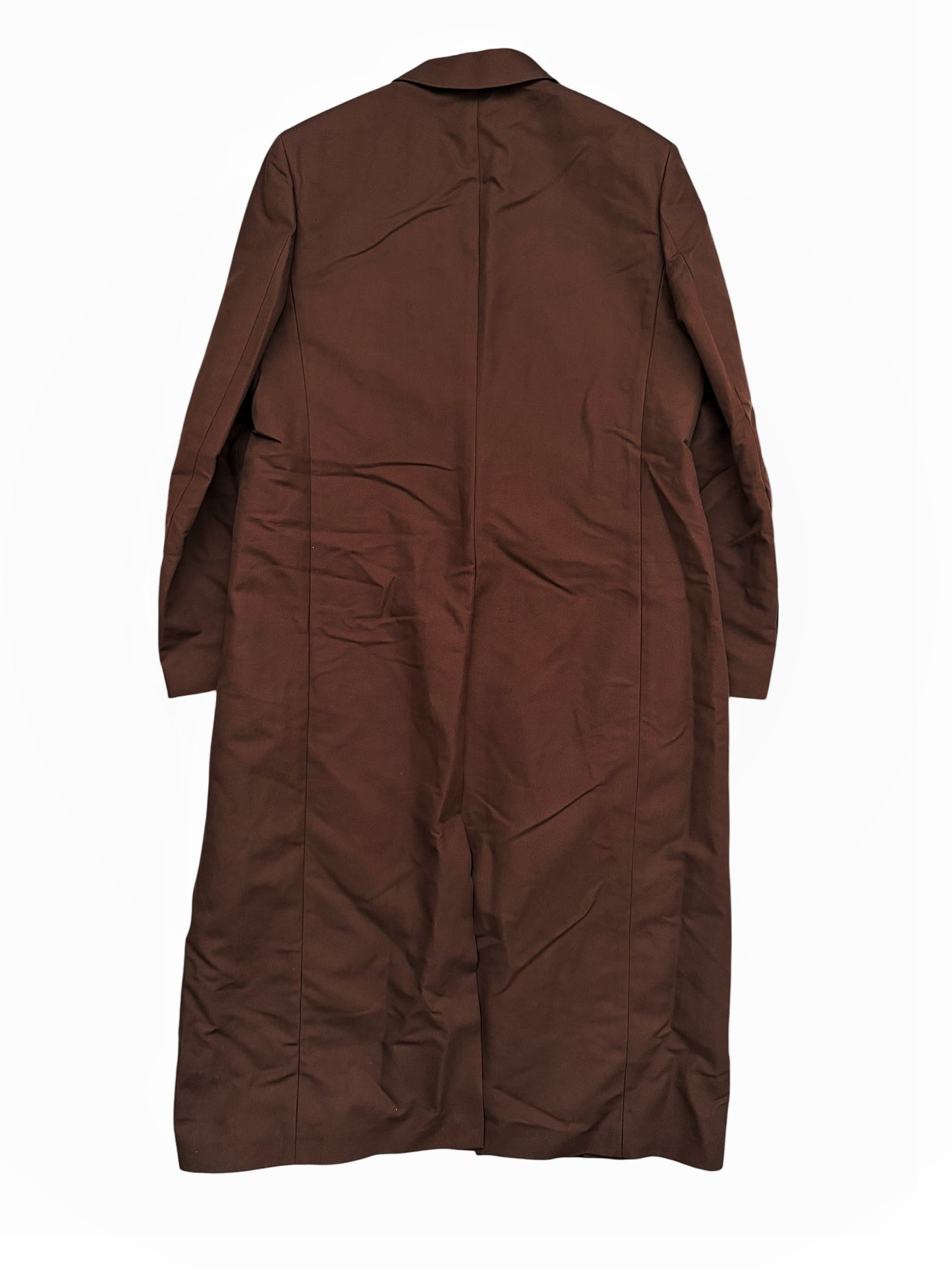 Brown Cotton Floor Maxi Coat