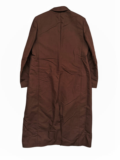 Brown Cotton Floor Maxi Coat