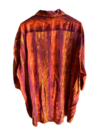 Viscose Oversized Flame Fur Shirt