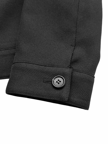 2018 Cropped Gabardine Coat Jacket