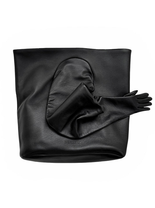 Black Glove Large Leather Bag