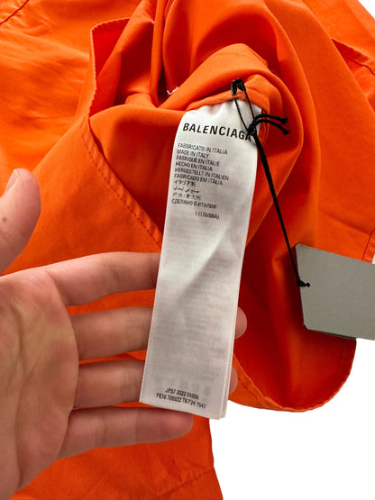 Oversized Heavy Orange Cargo Shirt