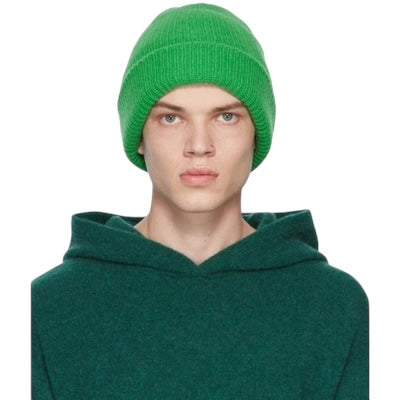 100% Heavy Cashmere Beanie (Gecko Green)