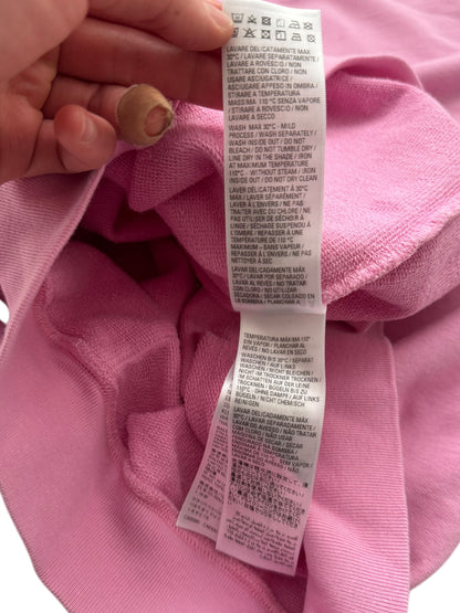 Pink Oversized Embroidered Hoodie