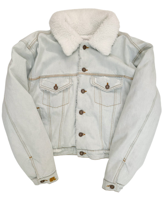 Shearling Denim Woven Jacket