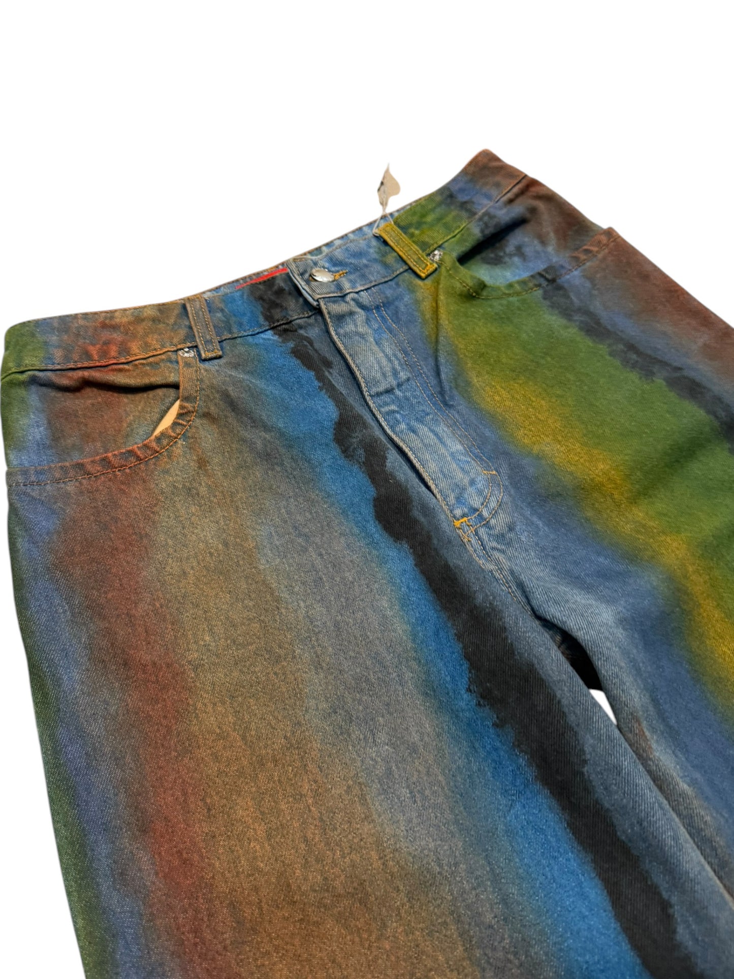 Wide Leg Dye Denim Jeans