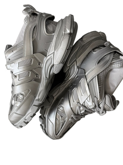 Metallic Silver Track Runner