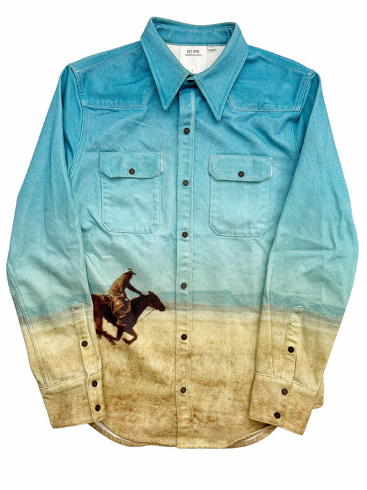 Cowboy Horse Rider Denim Shirt
