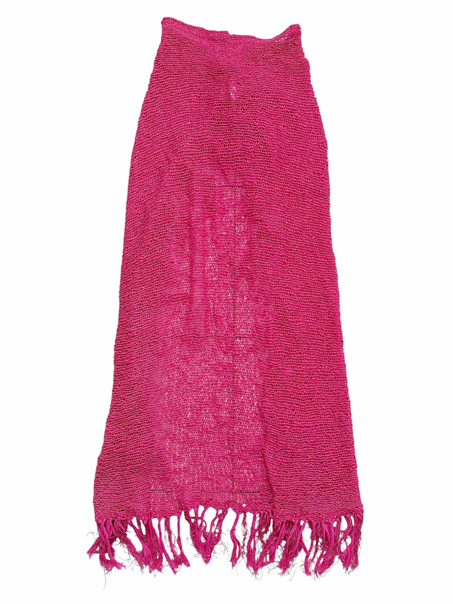 6 Cross Pink Knit Shawl/Cape Scarf
