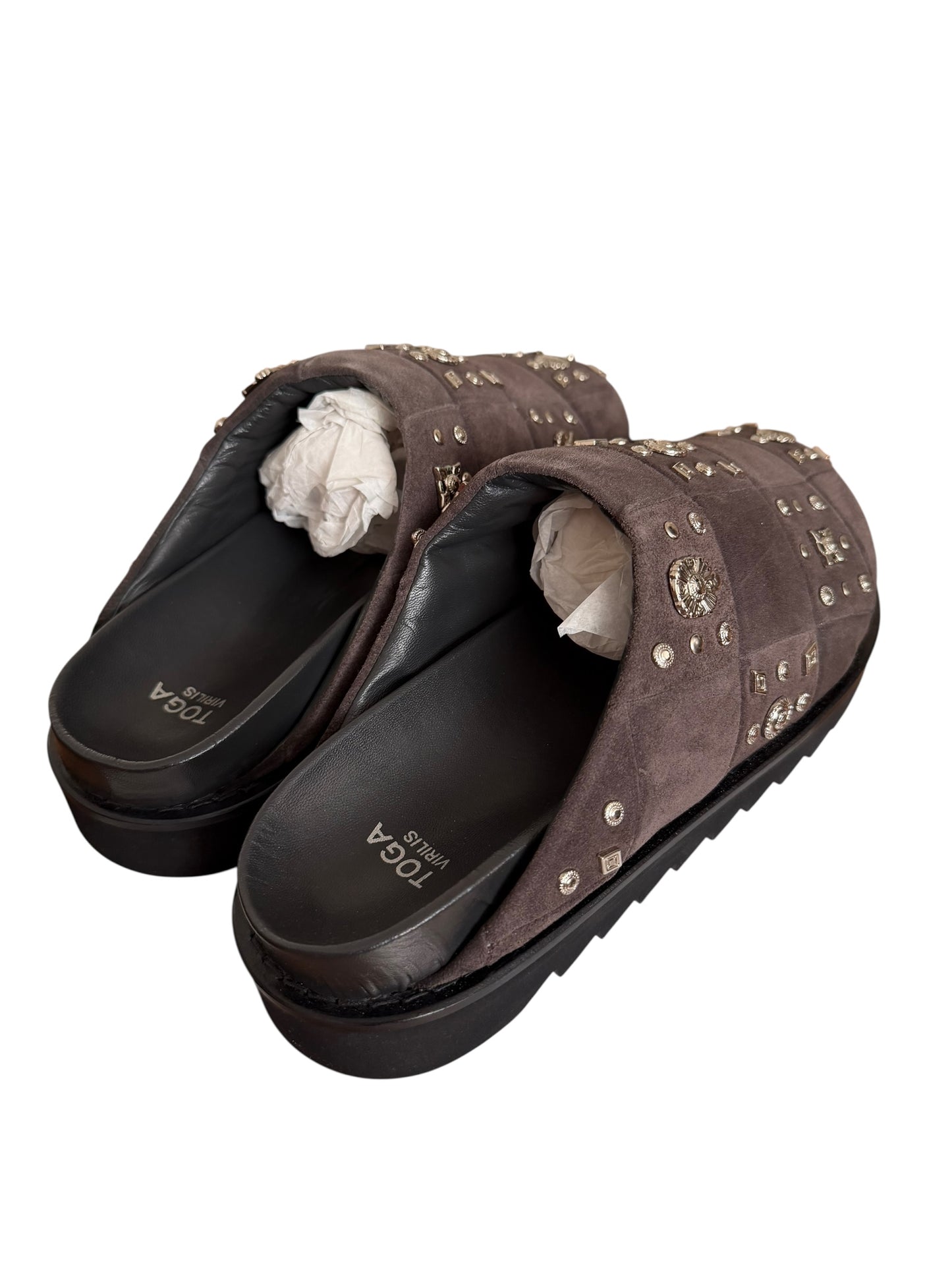 Metal Embellished Padded Mule