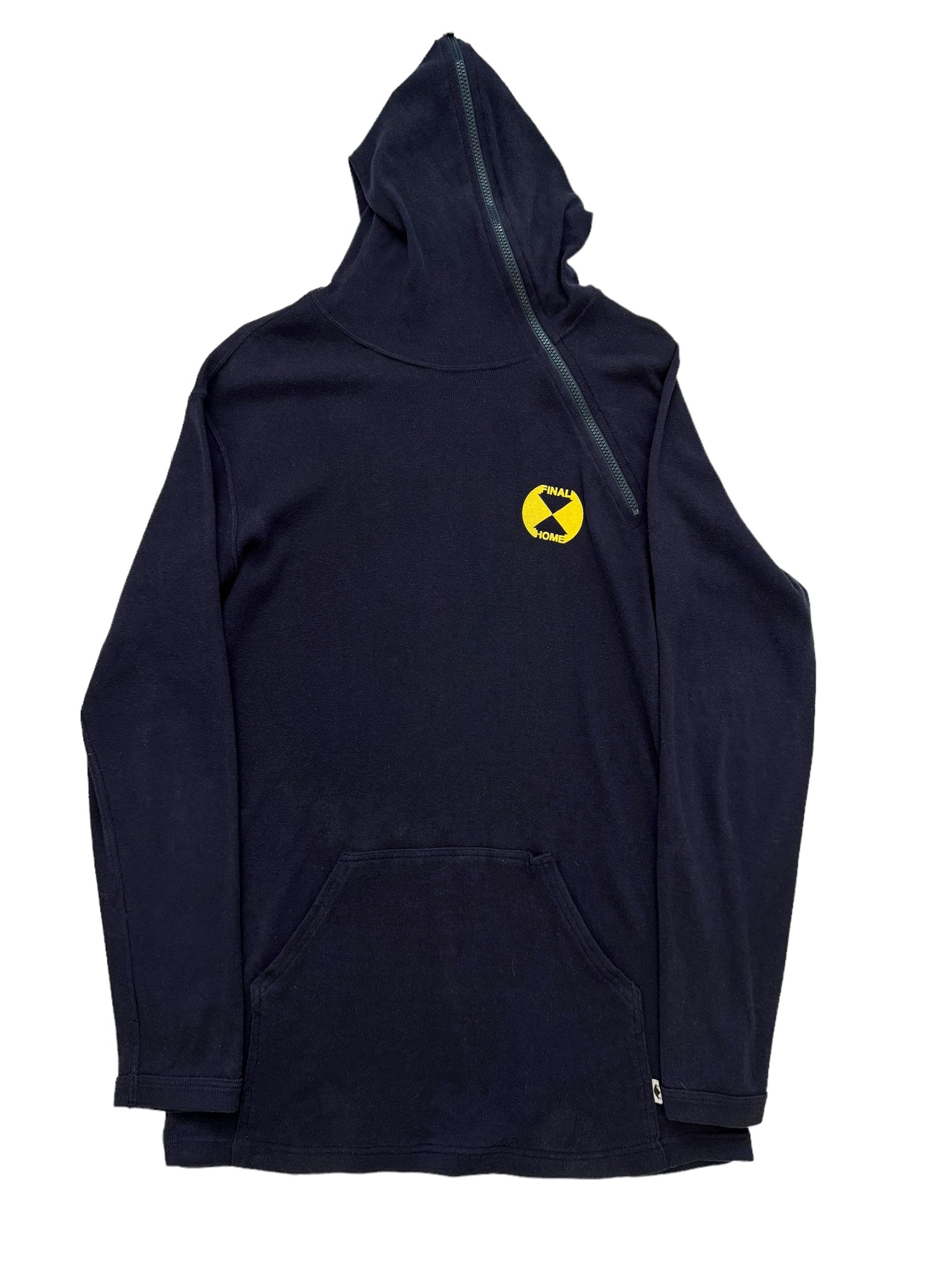 Full Zip Navy Knit Hoodie