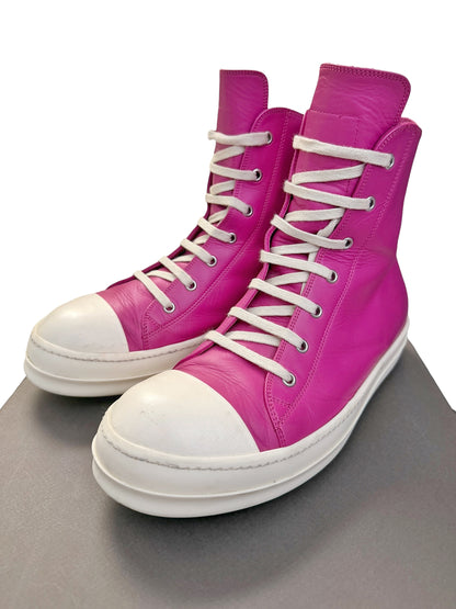 Edfu Hot Pink Leather High Ramones