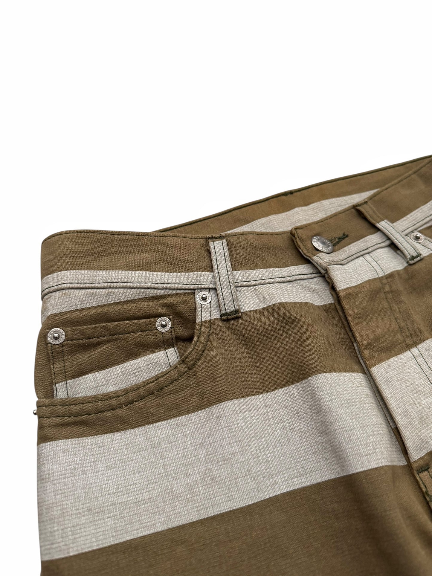 1999 Prisoner Striped Denim Pants