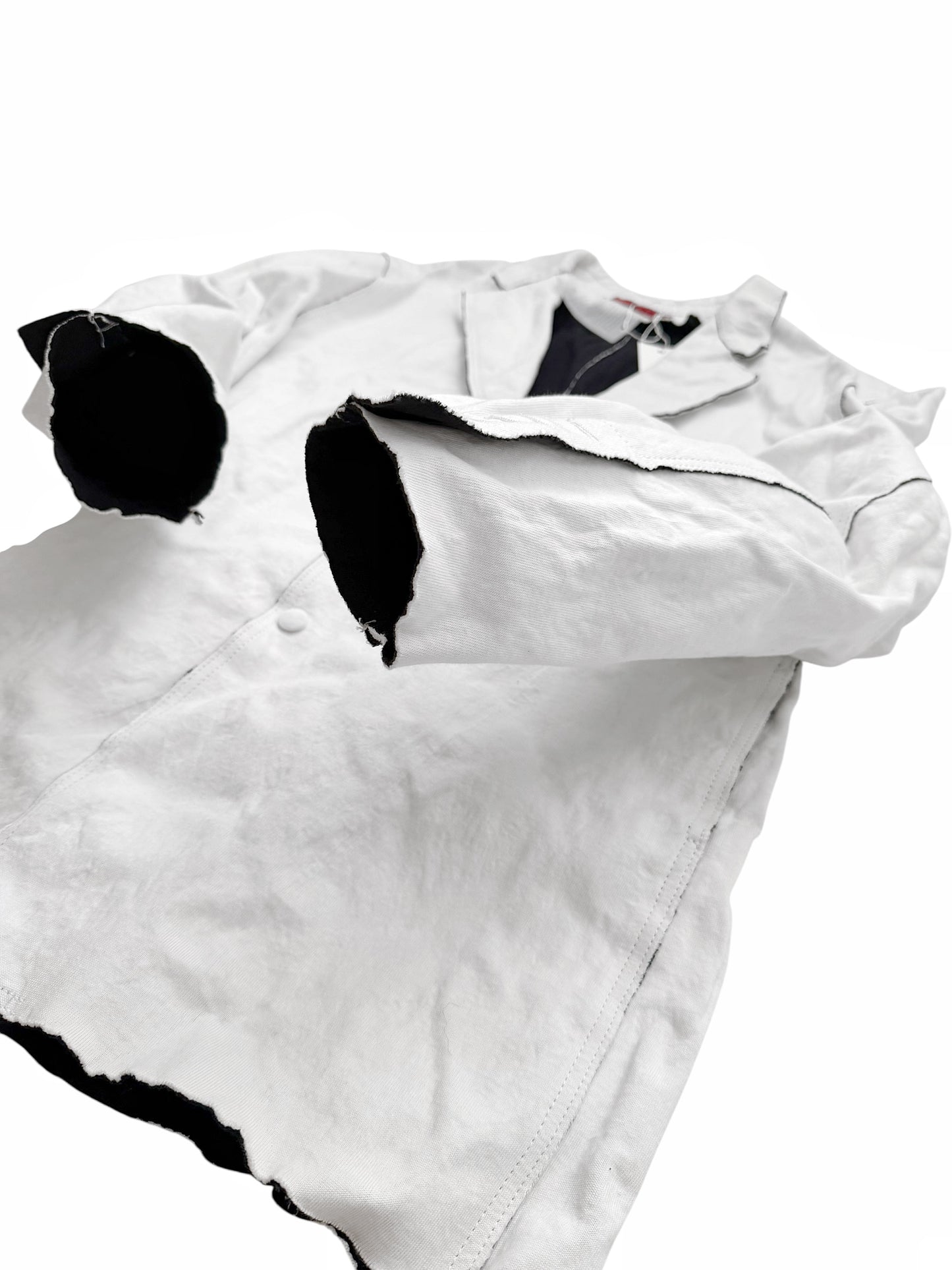 FW25 METAL Molded White Blazer Coat Jacket