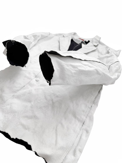 FW25 METAL Molded White Blazer Coat Jacket