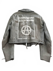 1980’s Acupuncture Graffiti Leather Jacket