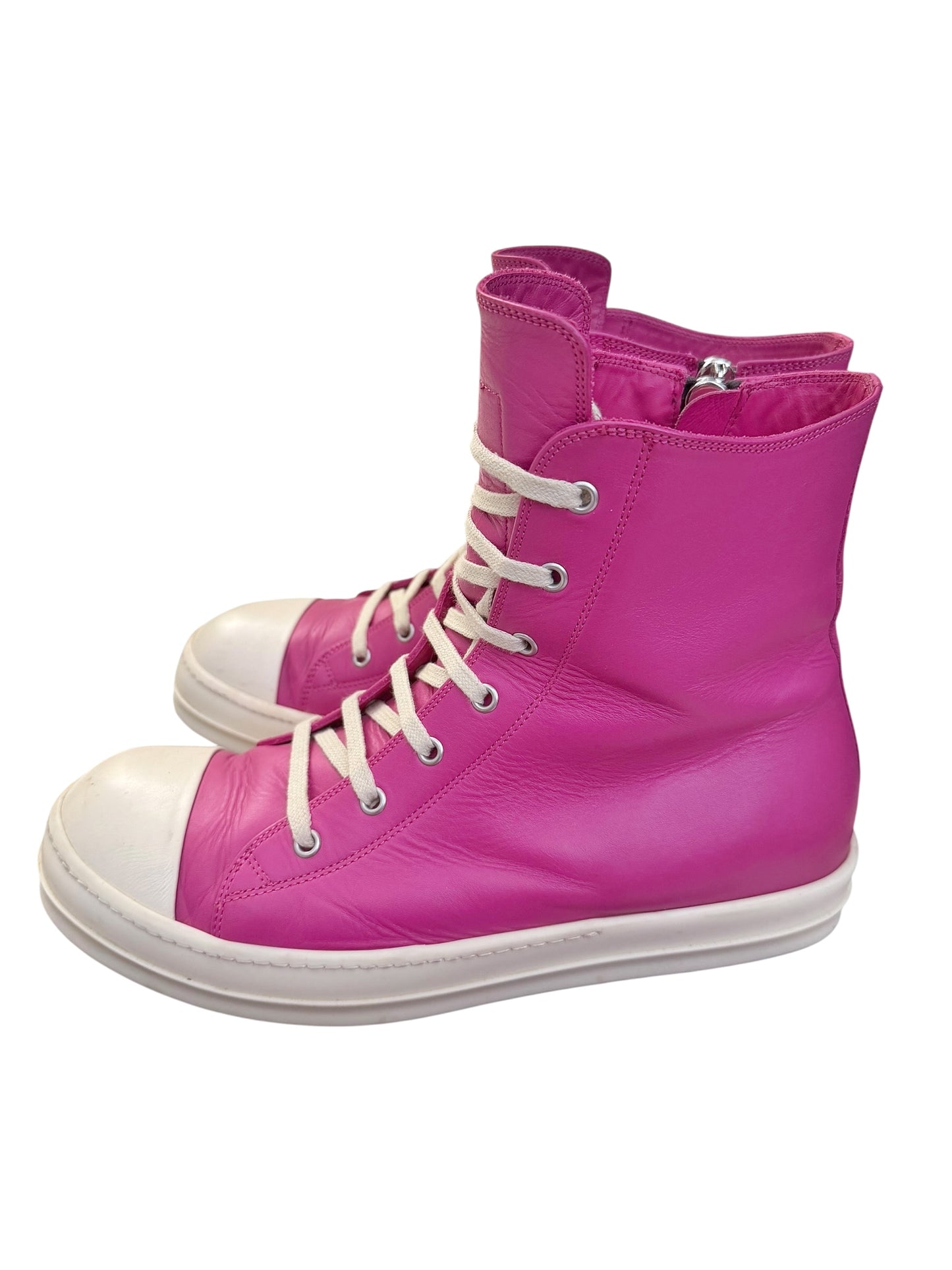 Edfu Hot Pink Leather High Ramones