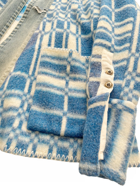 1/1 Sample Wool Blue Blanket Fleece GL1 Kimono