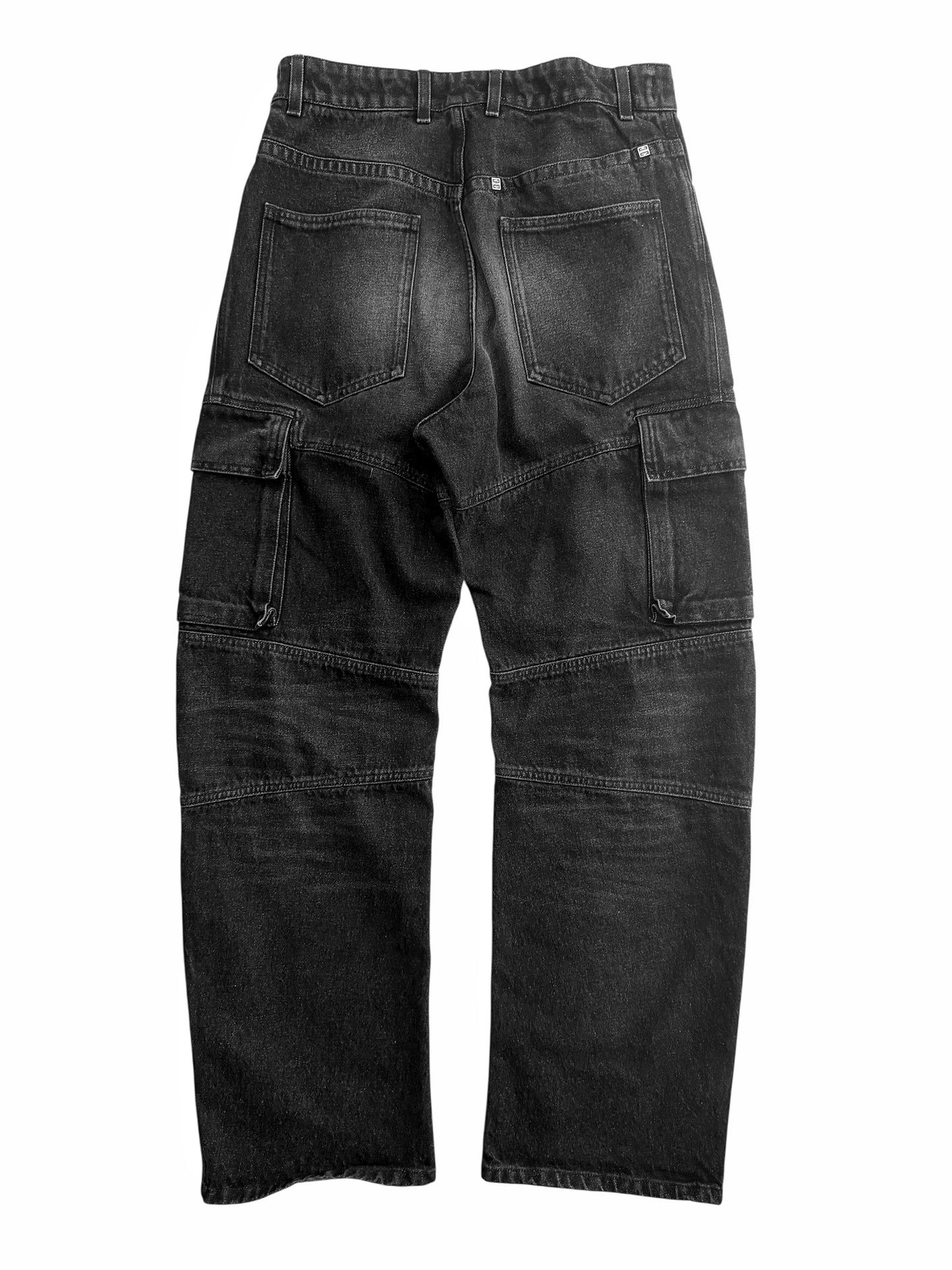 Baggy 4G Embroidered Logo Denim Cargo