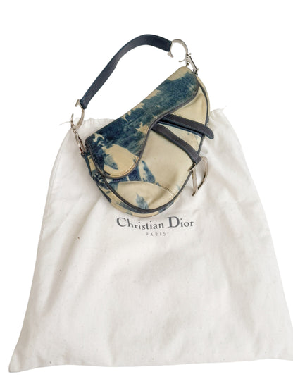 2000’s Galliano Tie Dye “Denim” Leather Saddle Bag