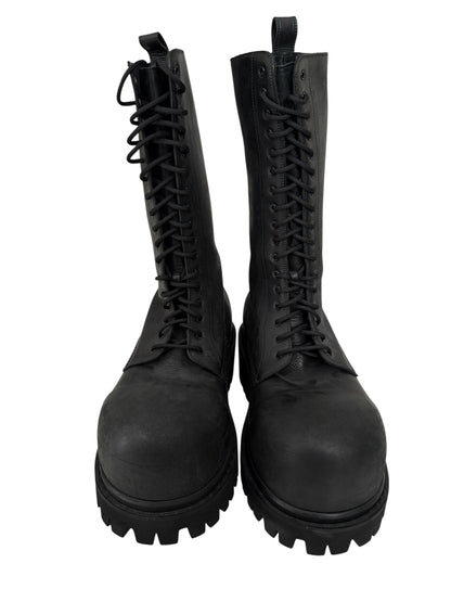 Runway Version High Stomper Leather Boot