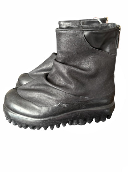 Black Dip Drip Marathon Leather Boots