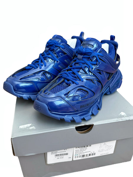 Blue Metallic Track Sneaker