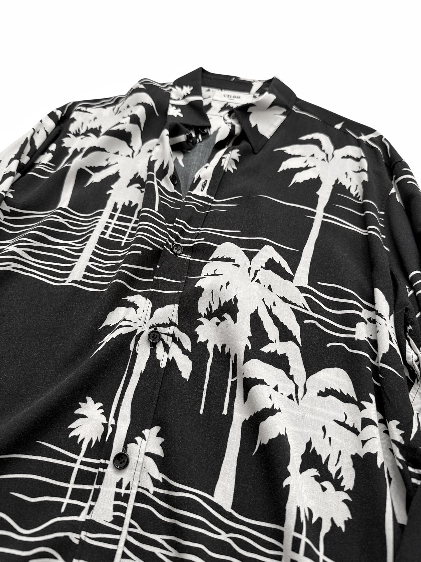 Viscose Palm Tree Long Sleeve Shirt