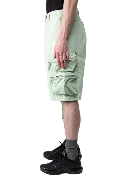 “Puf” Multipocket Mint Parachute Cargo Shorts