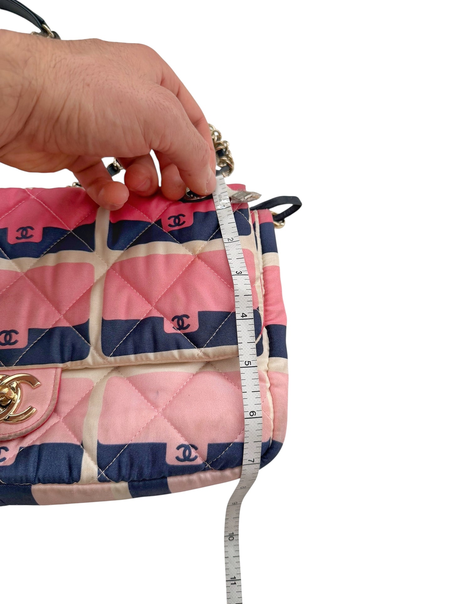 Jumbo CC Graphic Fade Print Flap Bag