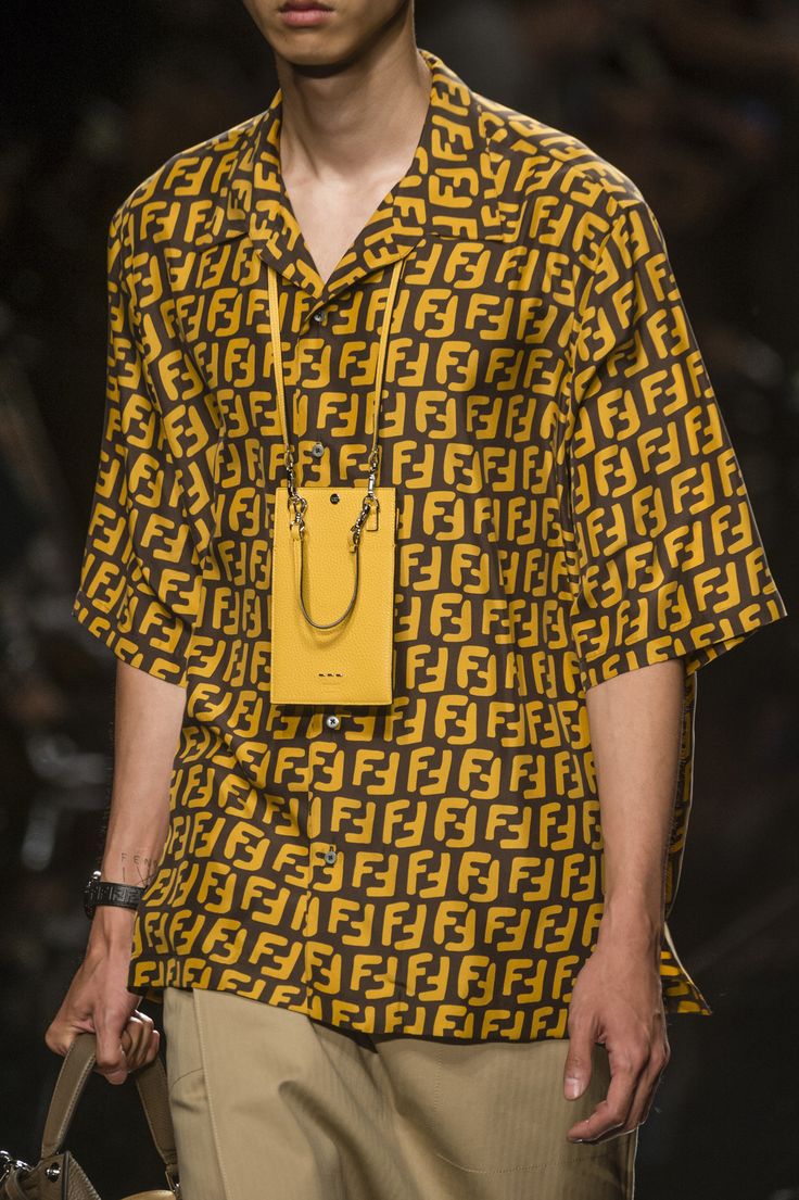 2018 Zucca Monogram Viscose Runway Shirt