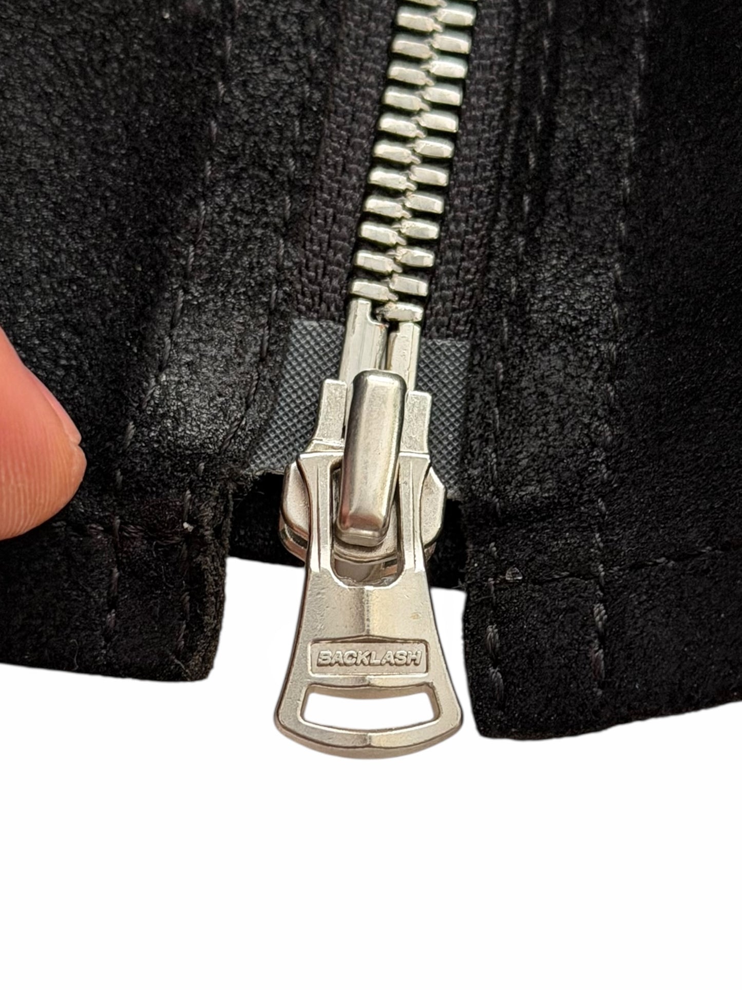 Full Zip Distressed Goat Skin Hoodie
