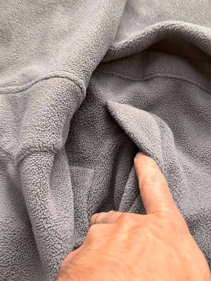 Grey Oversized Boxy Fleece Parka