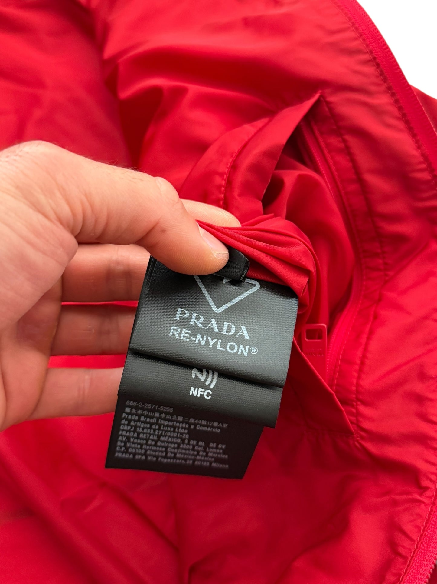 Red Re-Nylon Logo Windbreaker Zip Up