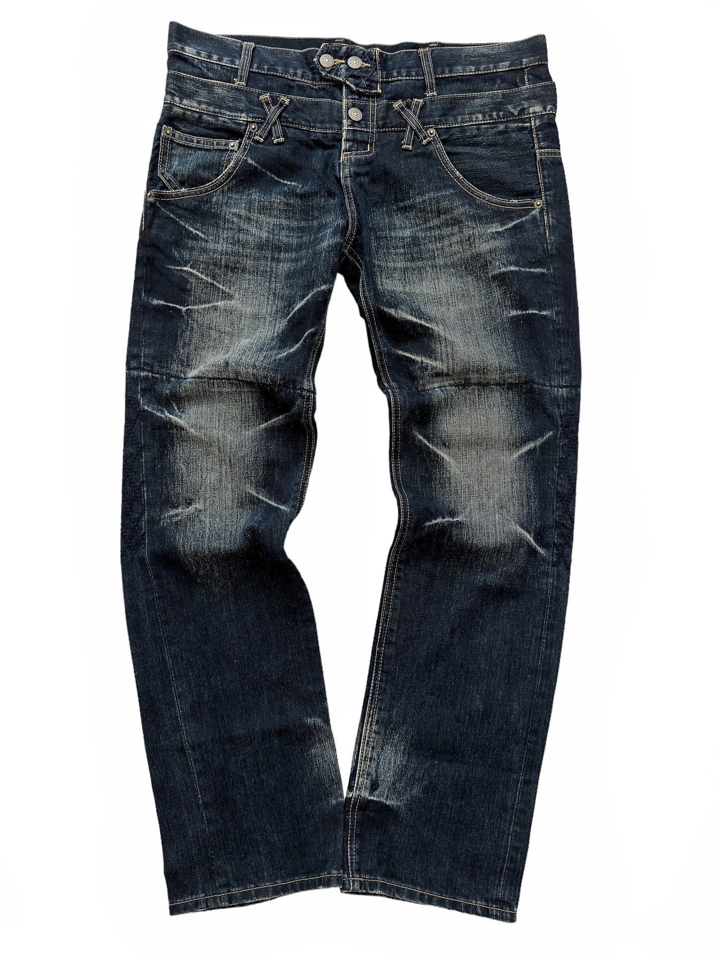 Double Waist Dark Indigo Denim