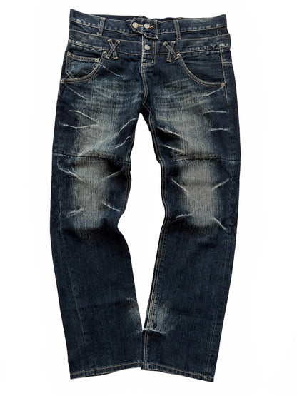 Double Waist Dark Indigo Denim