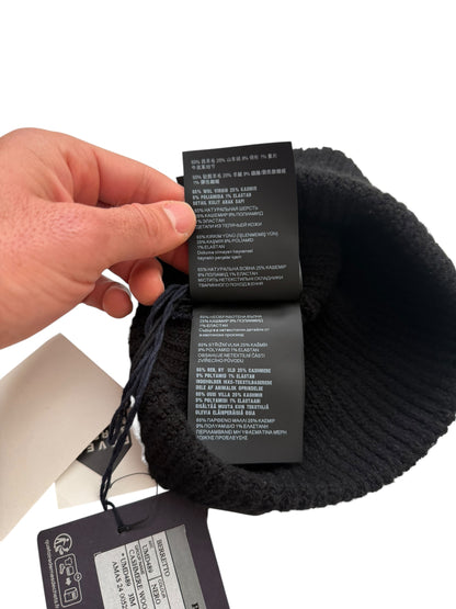 Cashmere Badge Logo Ribbed Beanie