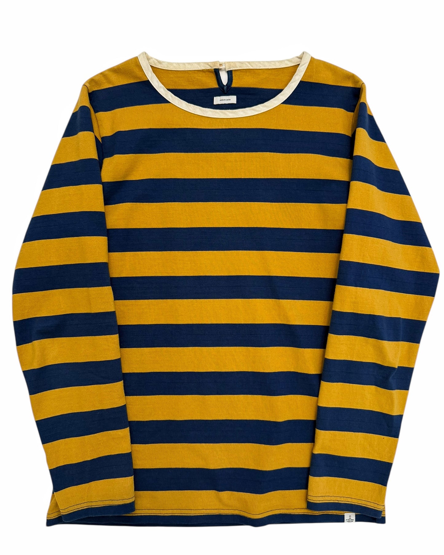 Mustard Navy Stripe Border Crew
