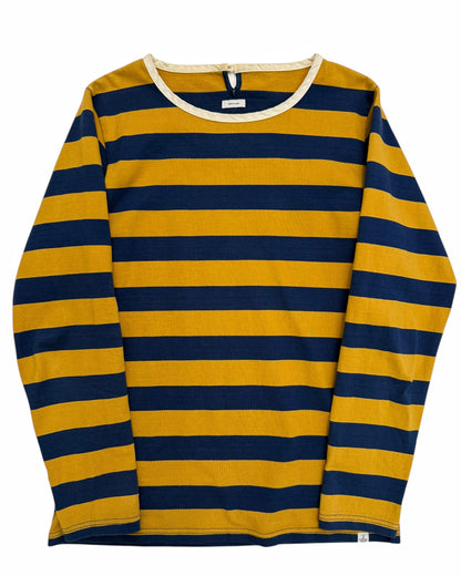 Mustard Navy Stripe Border Crew