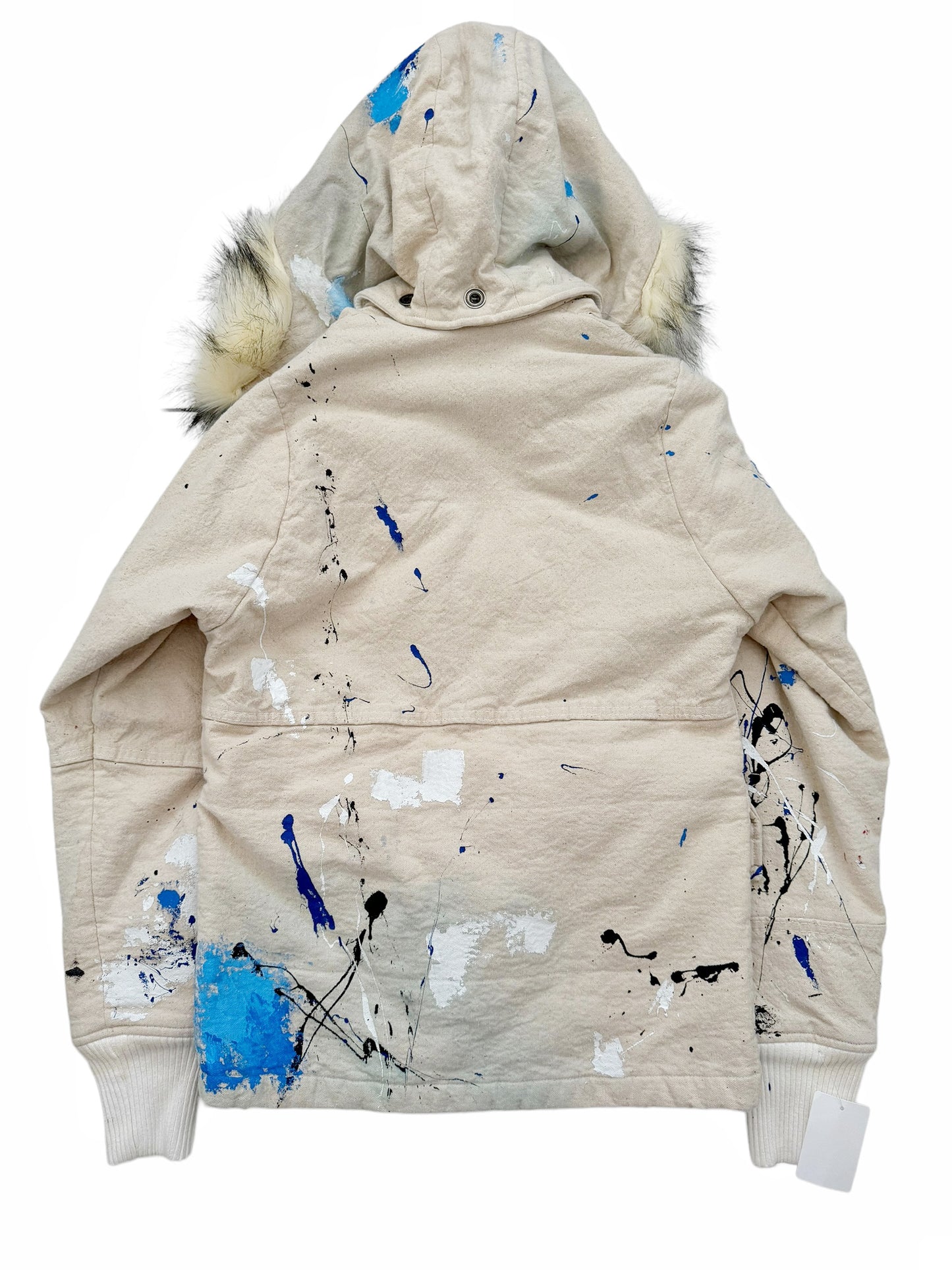 Sample Paint Splattered Canvas Puffer Parka