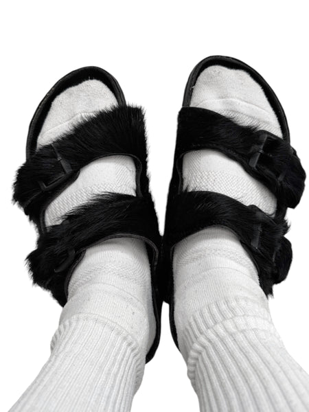 x Birkenstock Arizona Pony Hair Fur Sandals